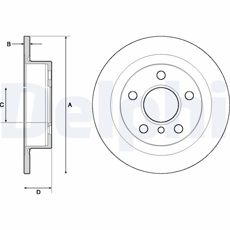 DELPHI BG4706C Brake Disc