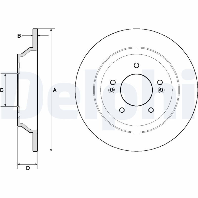 DELPHI BG4708C Brake Disc