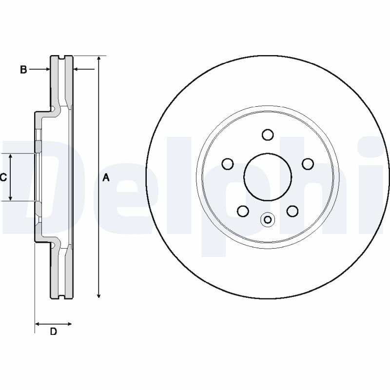 DELPHI BG4710C Brake Disc