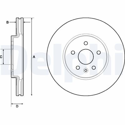 Brake Disc DELPHI BG4710C