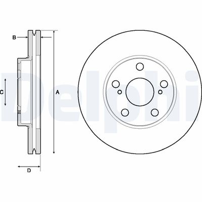 Brake Disc DELPHI BG4711C
