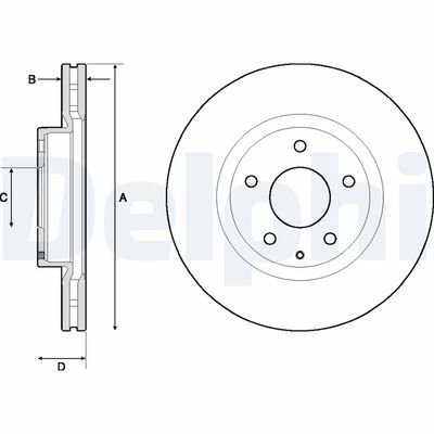 Brake Disc DELPHI BG4713C