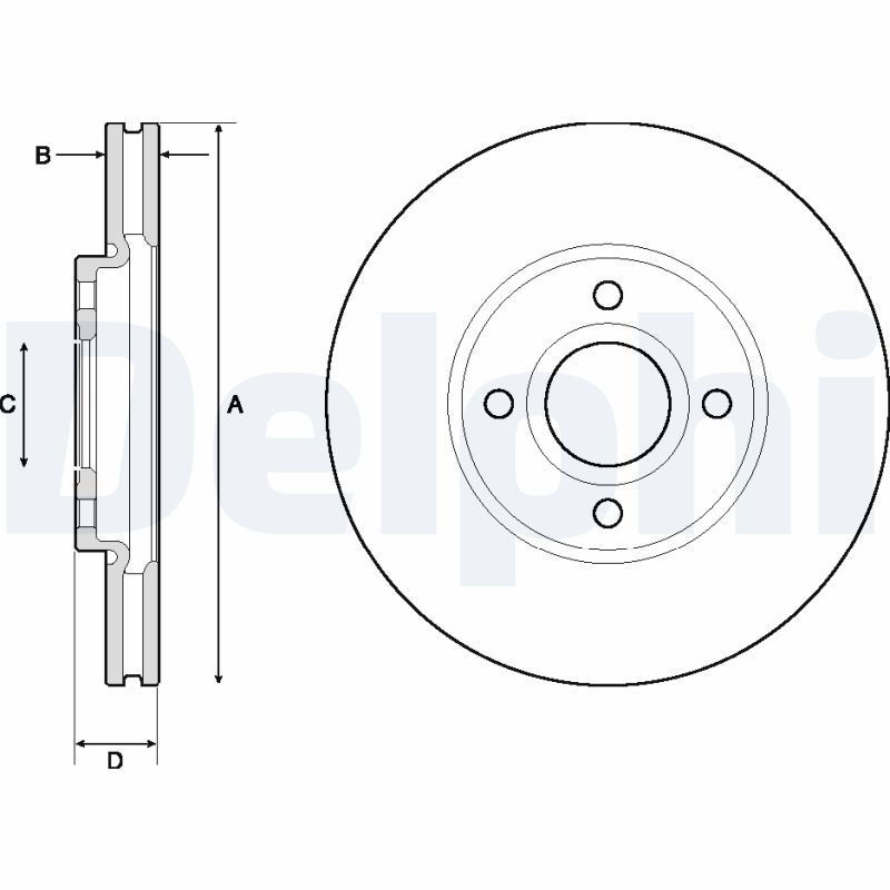 DELPHI BG4715C Brake Disc