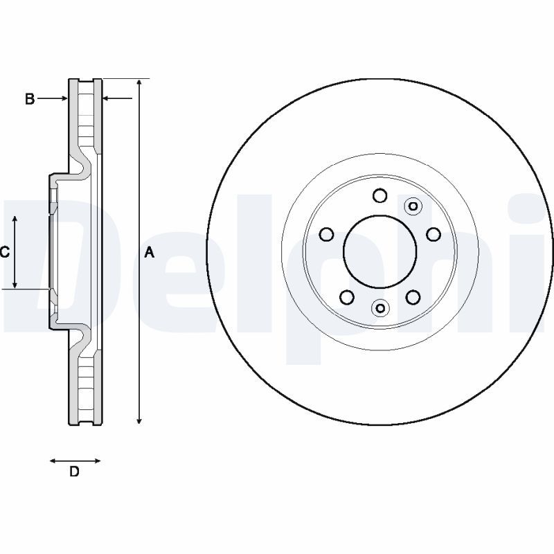 DELPHI BG4716C Brake Disc