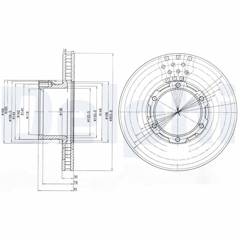 DELPHI BG473 Brake Disc