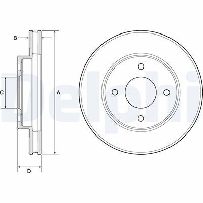 Brake Disc DELPHI BG4742C