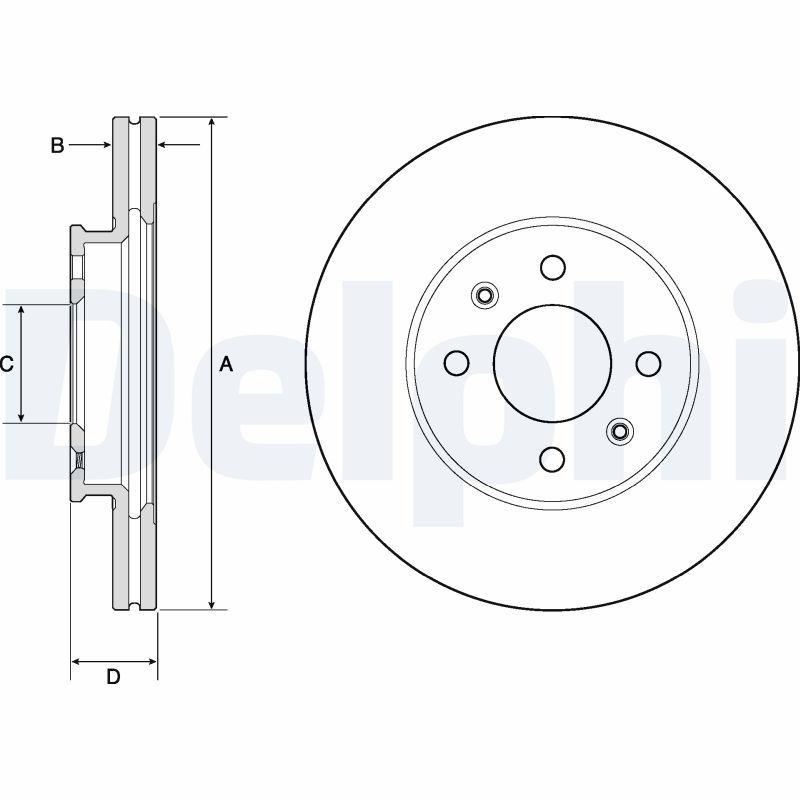DELPHI BG4744C Brake Disc