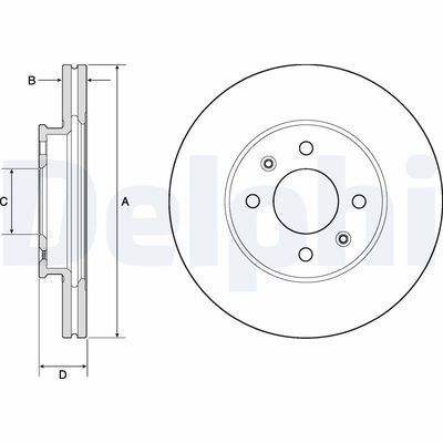 Brake Disc DELPHI BG4744C