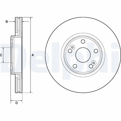 Brake Disc DELPHI BG4746C