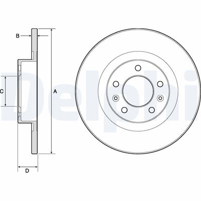 Brake Disc DELPHI BG4748C