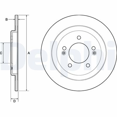 Brake Disc DELPHI BG4749C