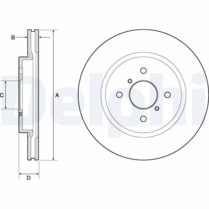 DELPHI BG4750C Brake Disc