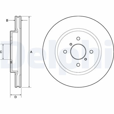 Brake Disc DELPHI BG4750C