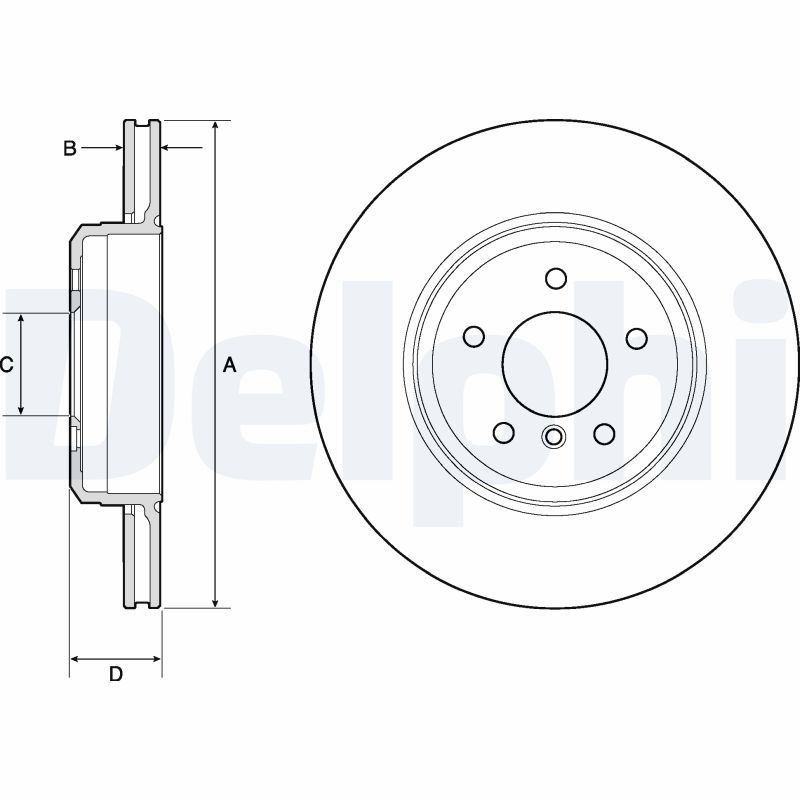 DELPHI BG4753C Brake Disc