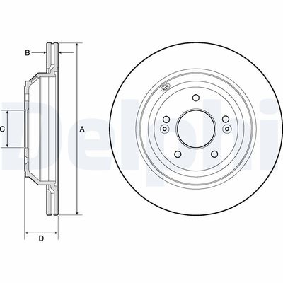 Brake Disc DELPHI BG4756C