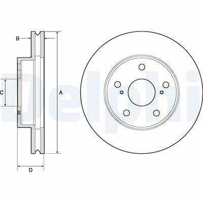 Brake Disc DELPHI BG4758C