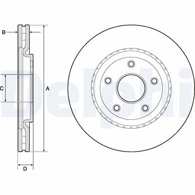 Brake Disc DELPHI BG4759C