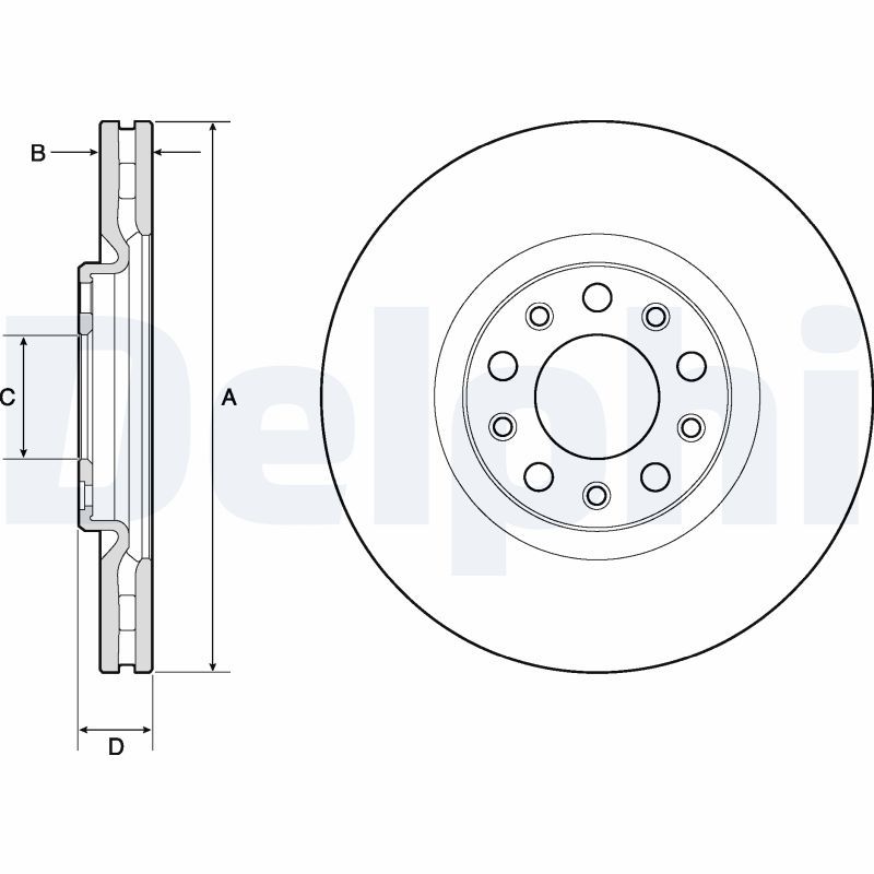 DELPHI BG4763C Brake Disc