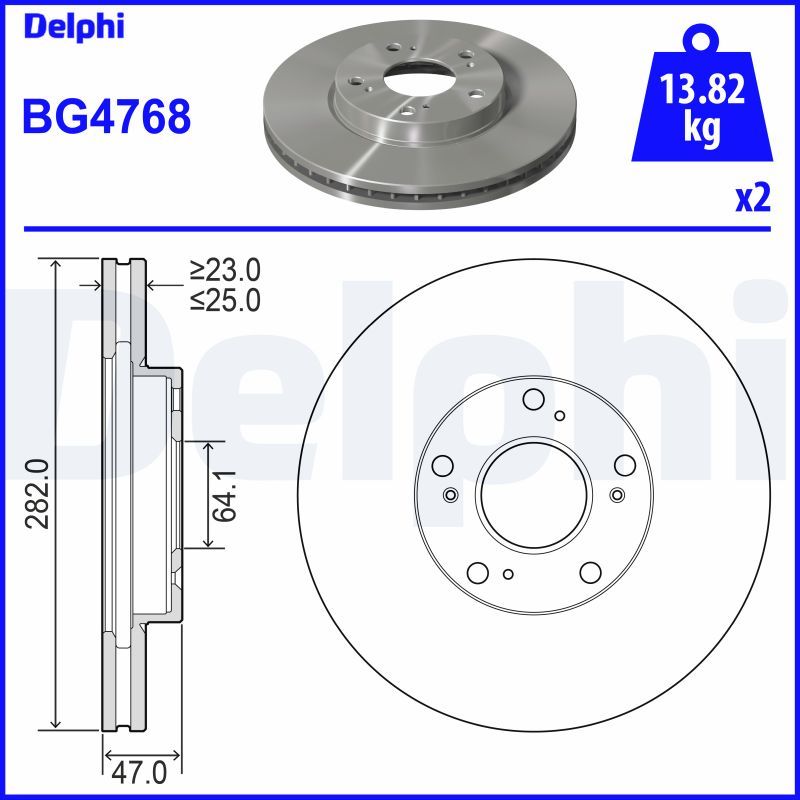 DELPHI BG4768 Brake Disc