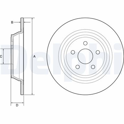 Brake Disc DELPHI BG4782C