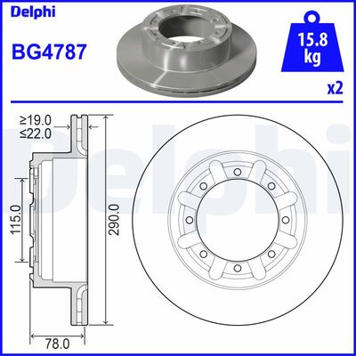 Brake Disc DELPHI BG4787