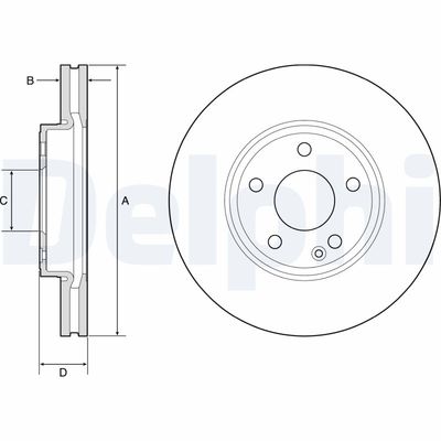 Brake Disc DELPHI BG4788C