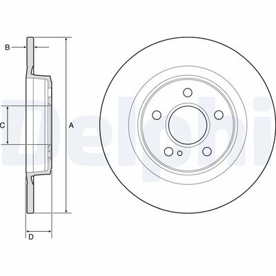 Brake Disc DELPHI BG4790C