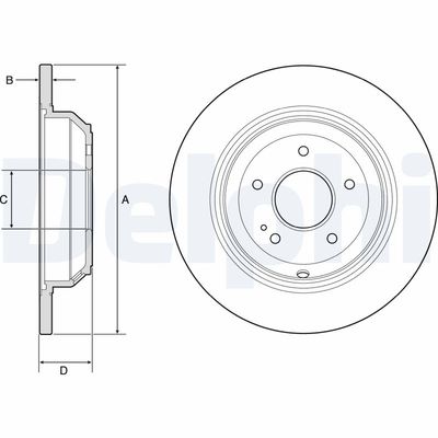 Brake Disc DELPHI BG4791C