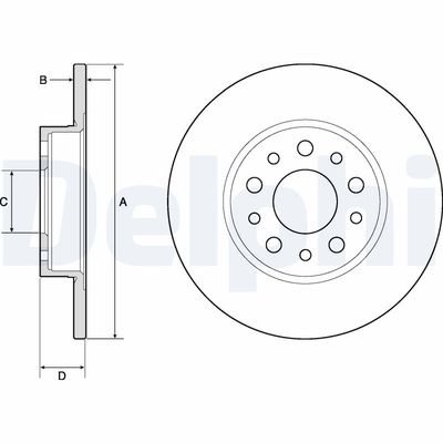 Brake Disc DELPHI BG4798C