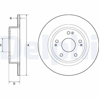Brake Disc DELPHI BG4801C