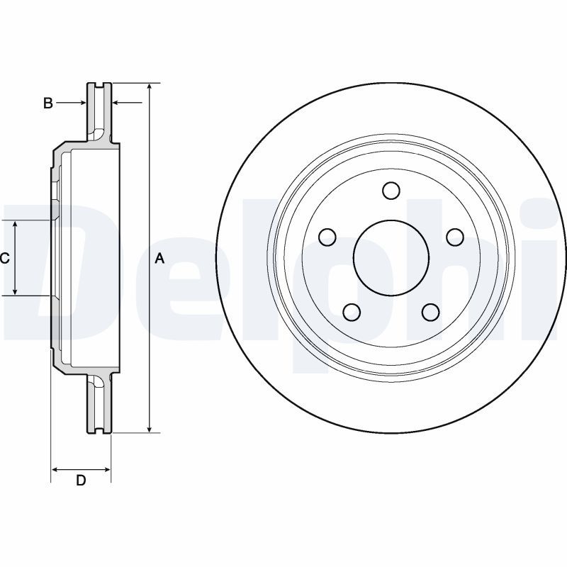 DELPHI BG4802C Brake Disc