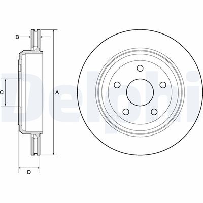 Brake Disc DELPHI BG4802C