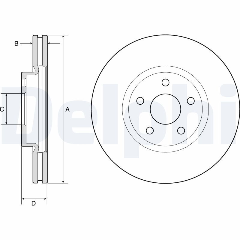 DELPHI BG4803C Brake Disc