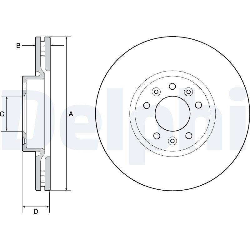 DELPHI BG4805C Brake Disc