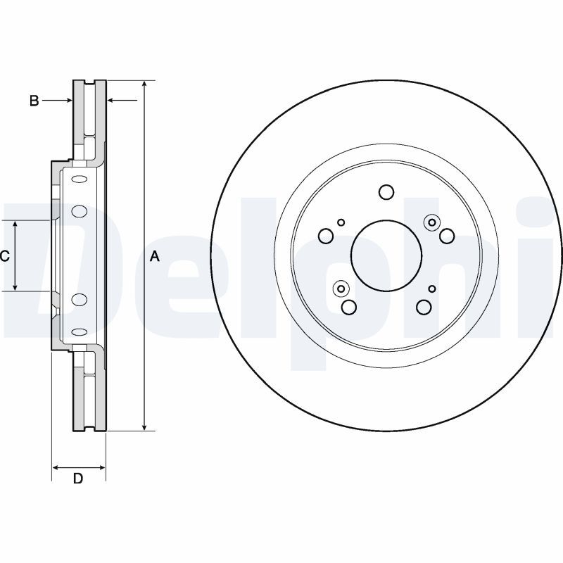 DELPHI BG4808C Brake Disc