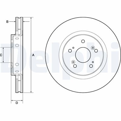 Brake Disc DELPHI BG4808C