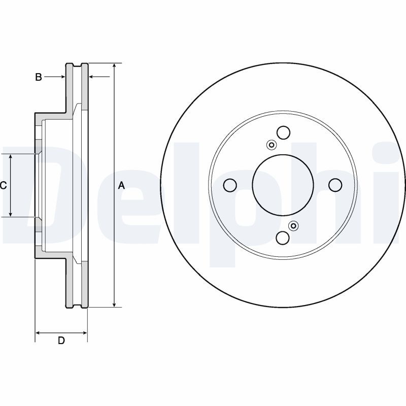 DELPHI BG4810C Brake Disc