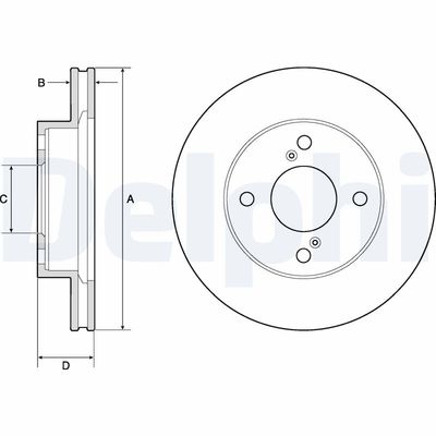 Brake Disc DELPHI BG4810C