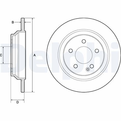 Brake Disc DELPHI BG4811C