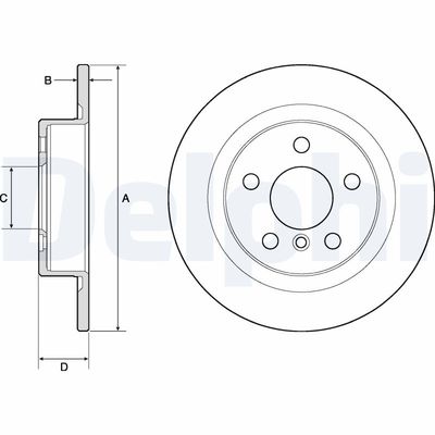 Brake Disc DELPHI BG4812C