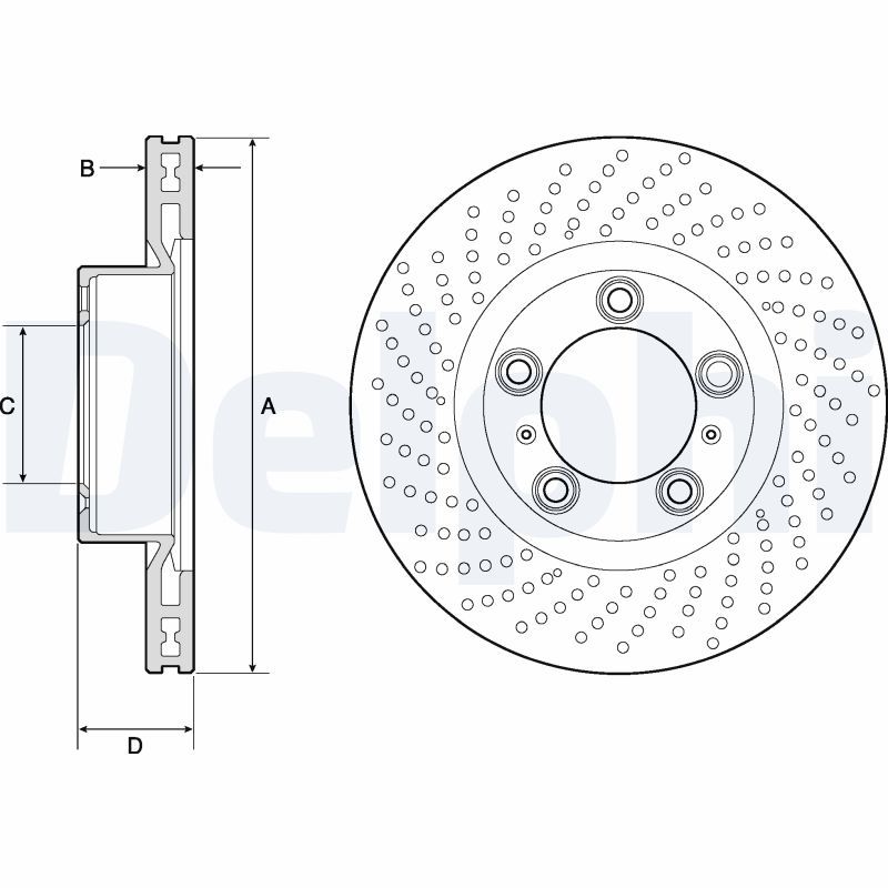 DELPHI BG4813C Brake Disc