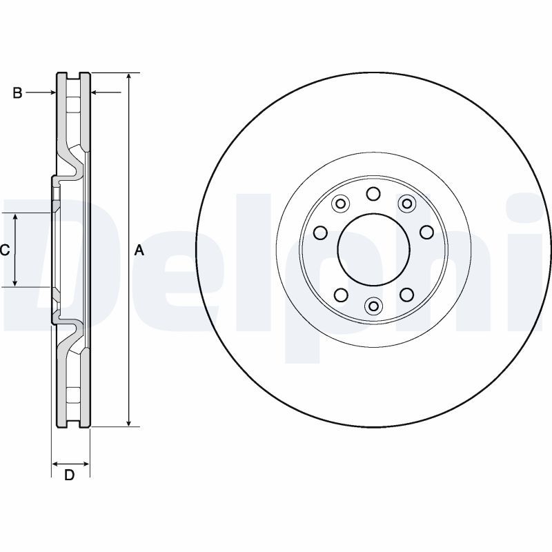 DELPHI BG4814C Brake Disc
