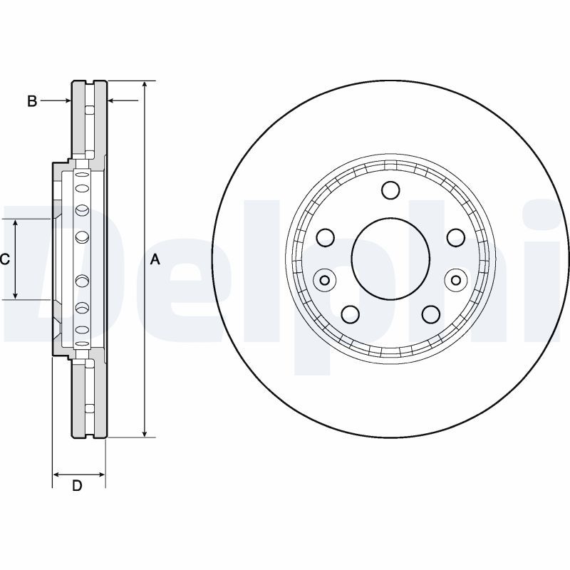 DELPHI BG4815C Brake Disc