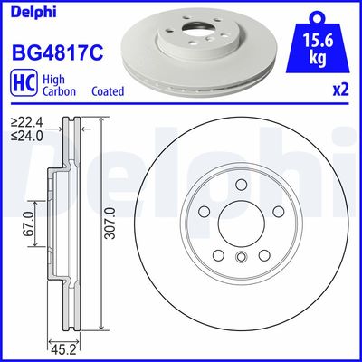 Brake Disc DELPHI BG4817C
