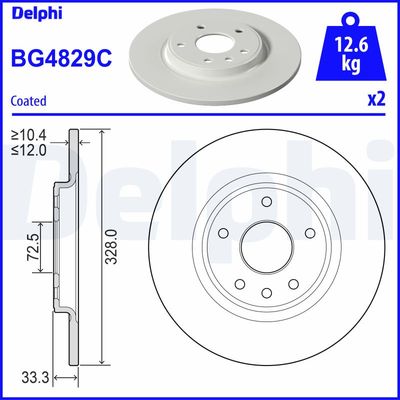 Brake Disc DELPHI BG4829C