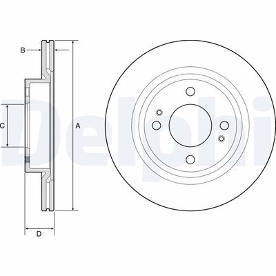 Brake Disc DELPHI BG4830C