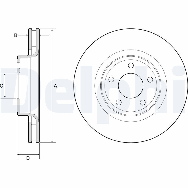 DELPHI BG4831C Brake Disc