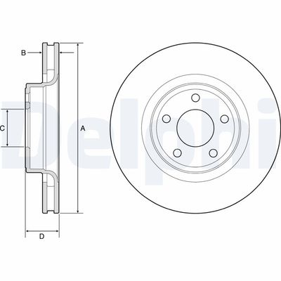 Brake Disc DELPHI BG4831C