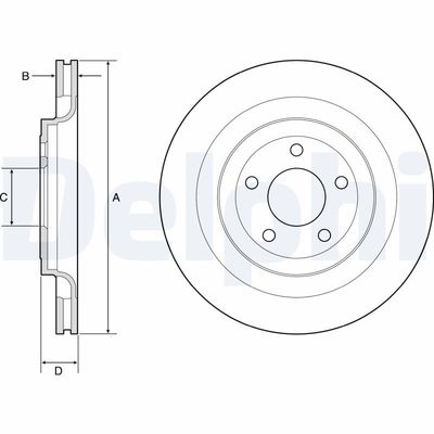 Brake Disc DELPHI BG4832C
