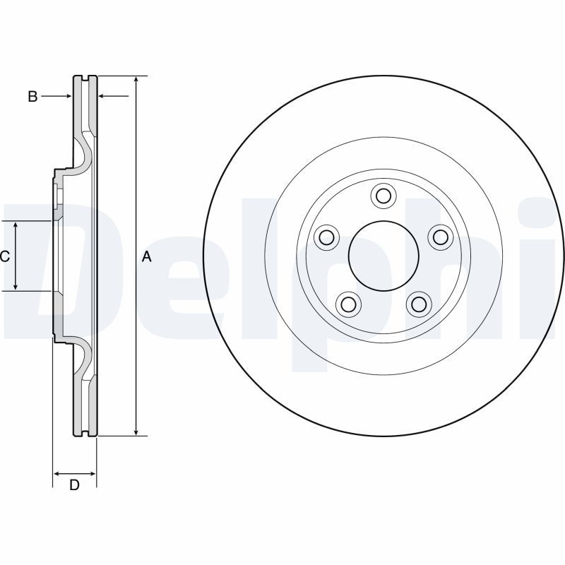 DELPHI BG4833C Brake Disc